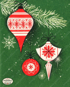 Pdxc9046 -- Christmas Ornaments Color Illustration