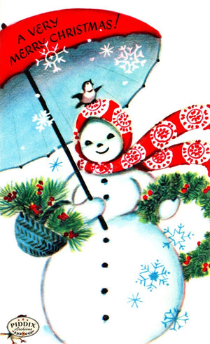 Pdxc9048A -- Snowmen Women Color Illustration