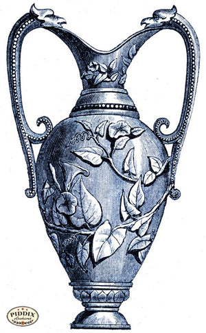 Pdxc9063B -- Chinoiserie Vases Color Illustration