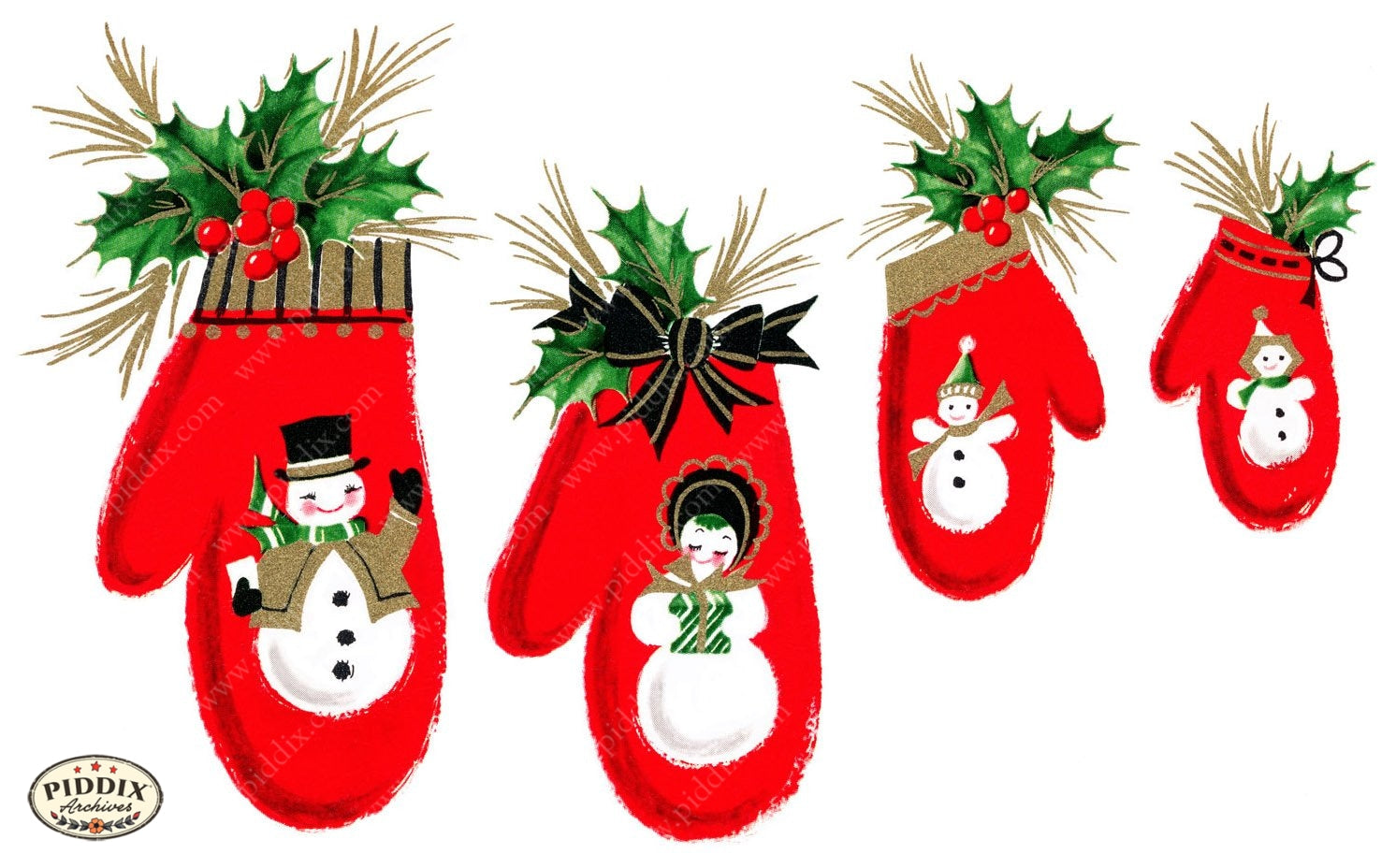 Pdxc9716 -- Snowmen Women Color Illustration