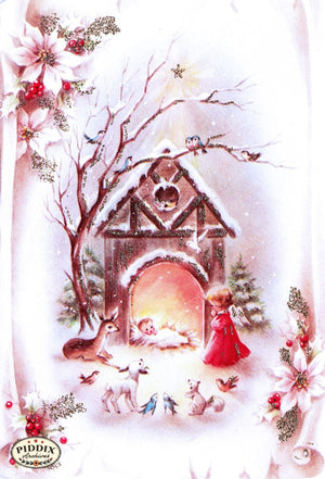 Pdxc9738 -- Christmas Manger Wise Men Virgin Mary Color Illustration