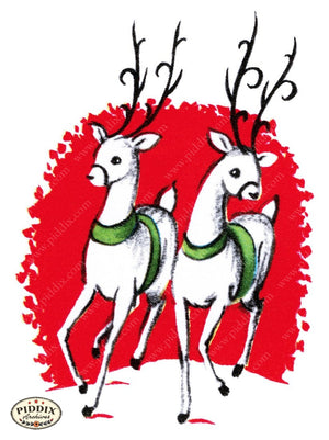Pdxc9760B -- Christmas Deer Color Illustration