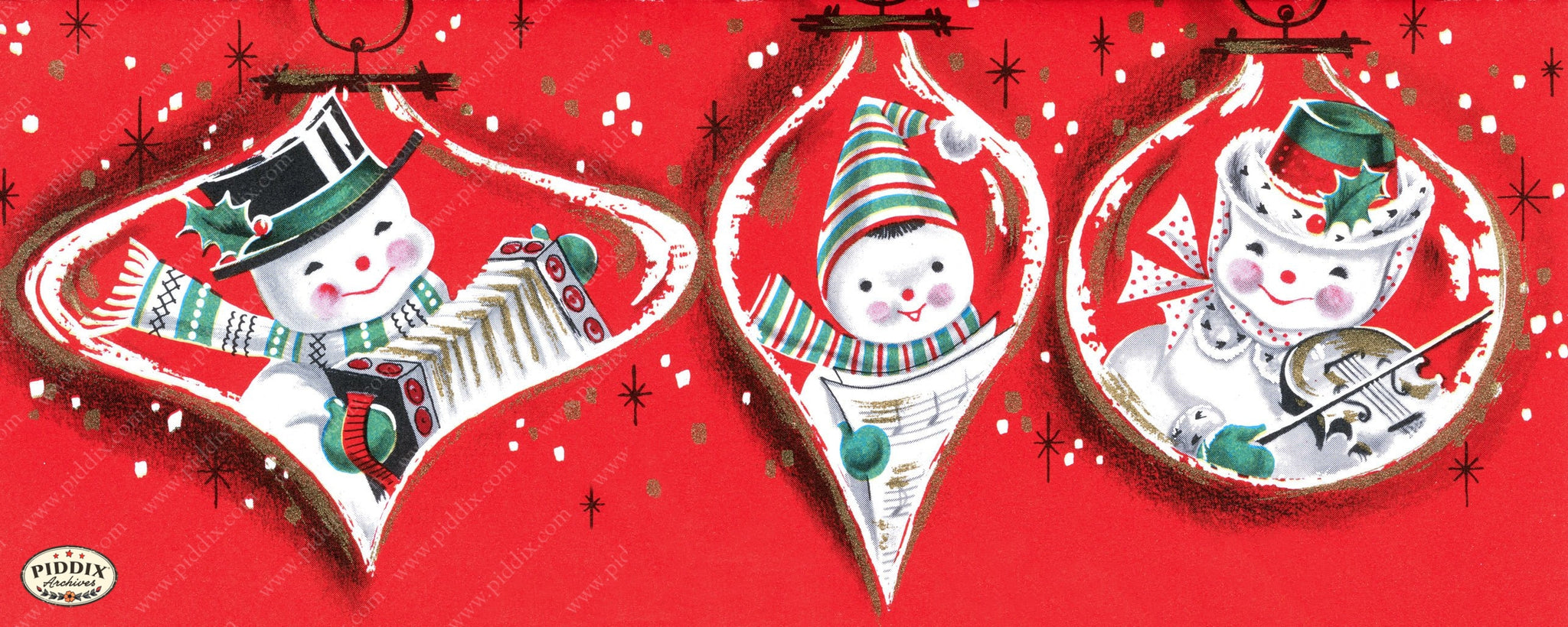 Pdxc9765 -- Snowmen Women Color Illustration