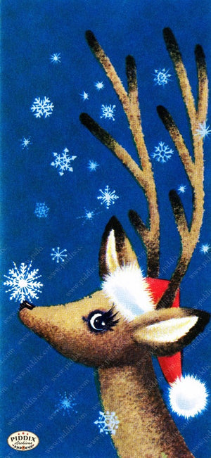 Pdxc9766A -- Christmas Deer Color Illustration