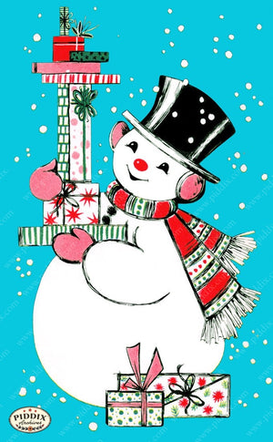 Pdxc9796 A & B -- Snowmen Women Color Illustration