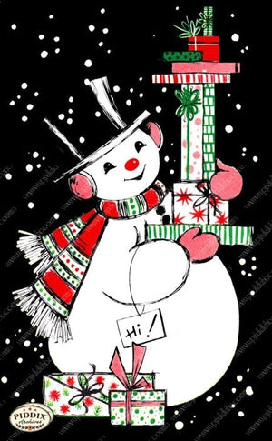 Pdxc9796 A & B -- Snowmen Women Color Illustration