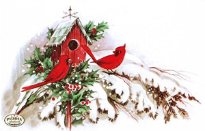 Pdxc9807 -- Christmas Birds Color Illustration