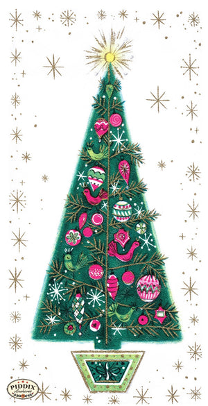 Pdxc9817 A & B -- Christmas Trees Color Illustration