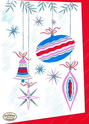 Pdxc9907 -- Christmas Ornaments Color Illustration
