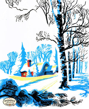Pdxc9925B -- Snowy Scenes Color Illustration