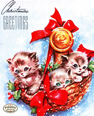 Pdxc9997A -- Christmas Cats Color Illustration