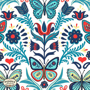 Piddix_Maxifolk_Web -- Butterflies And Flowers Pattern