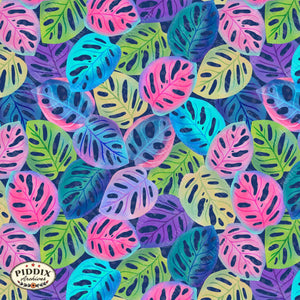 Piddix_Y2K_Web2 -- Leaf Pattern In Neon Colors