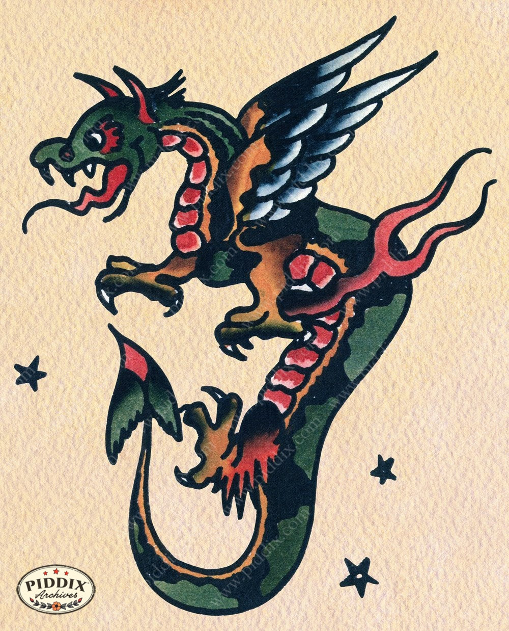 Tattoo Pdxc12115 Color Illustration