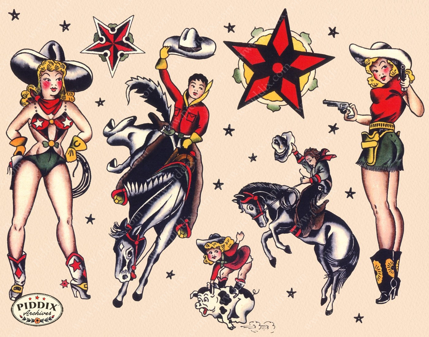 Tattoos Pdxc7771 Color Illustration