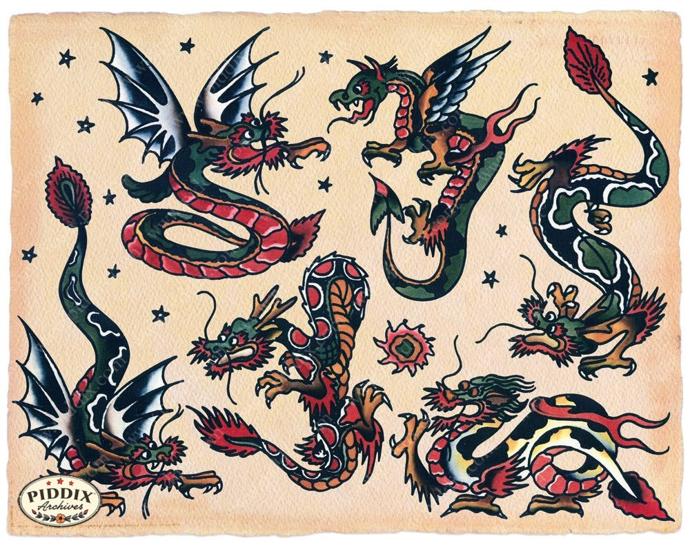 Tattoos Pdxc7773 Color Illustration