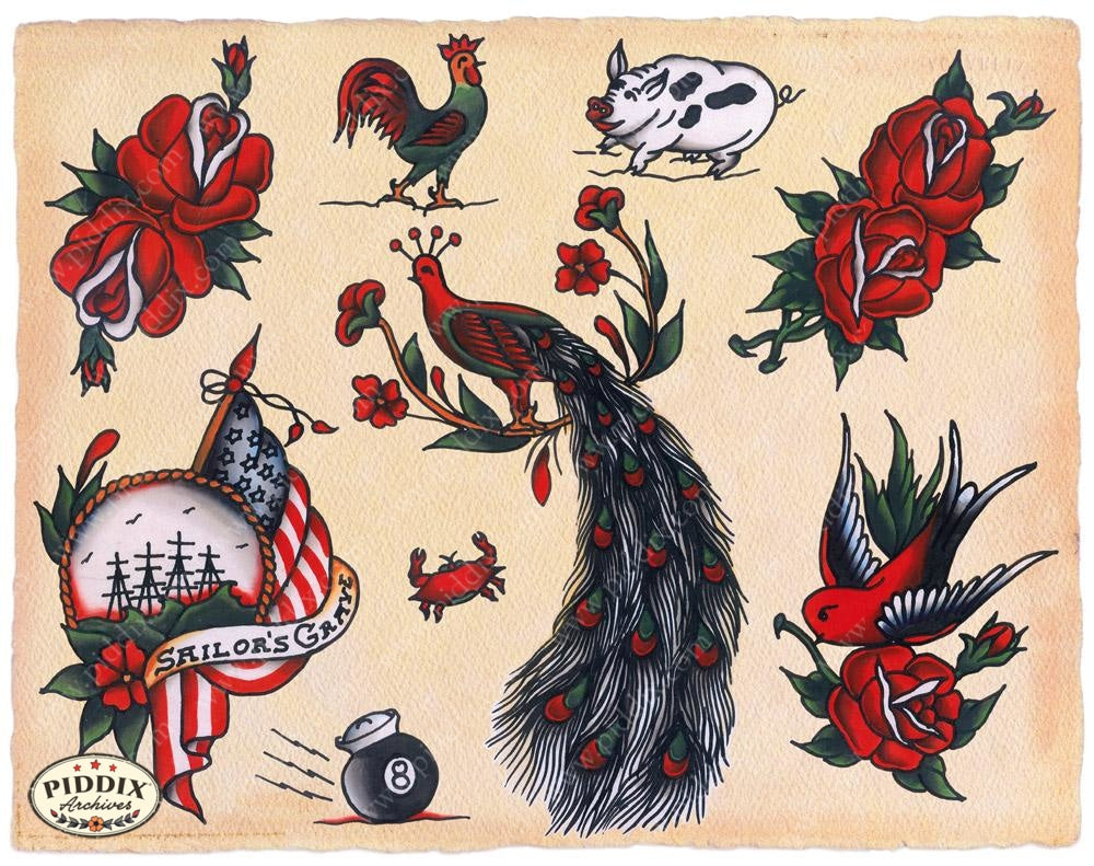 Tattoos Pdxc7780 Color Illustration