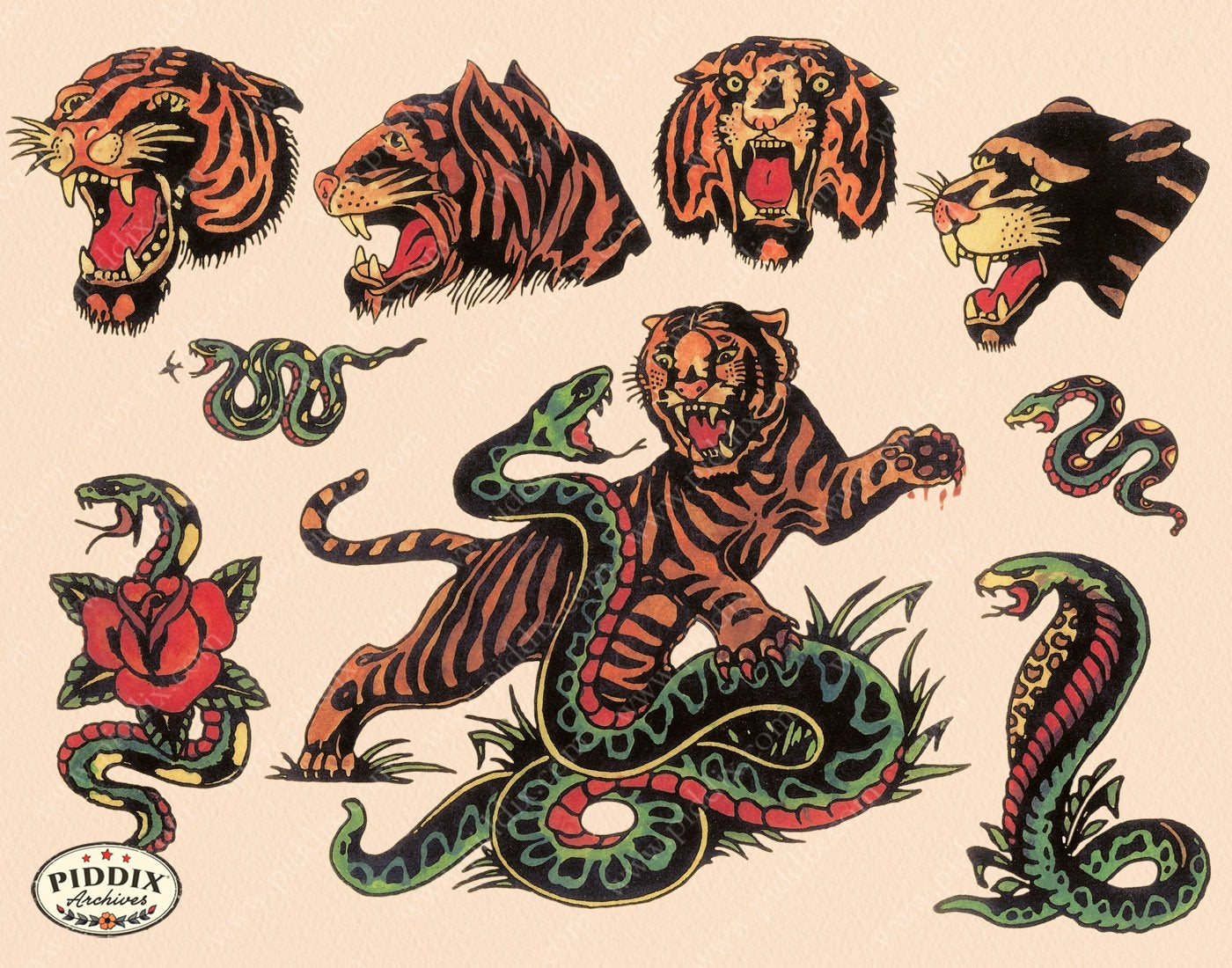 Tattoos Pdxc7786 Color Illustration